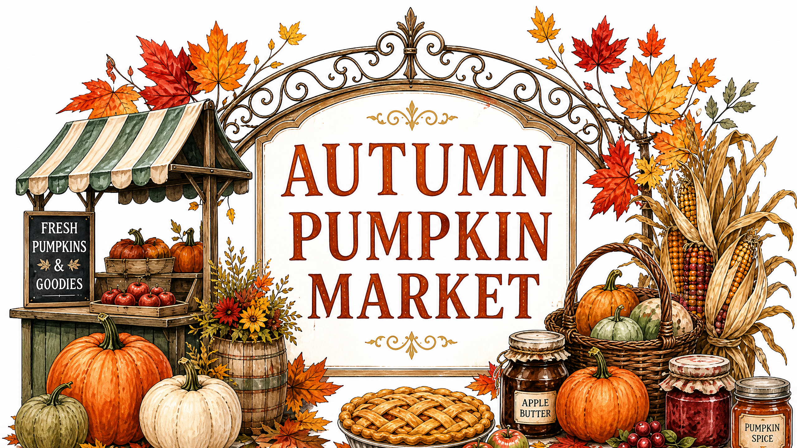 Autumn Pumpkin Market Printable Kit
