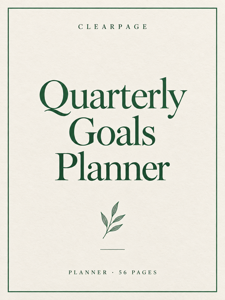 Quarterly Goals Planner