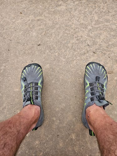 Customer photo review of WildStride Pro: All-Terrain Grip Barefoot Shoes (Unisex)