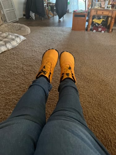 Customer photo review of Vindra Pro - Non-slip & universal winter barefoot shoe (Waterproof)