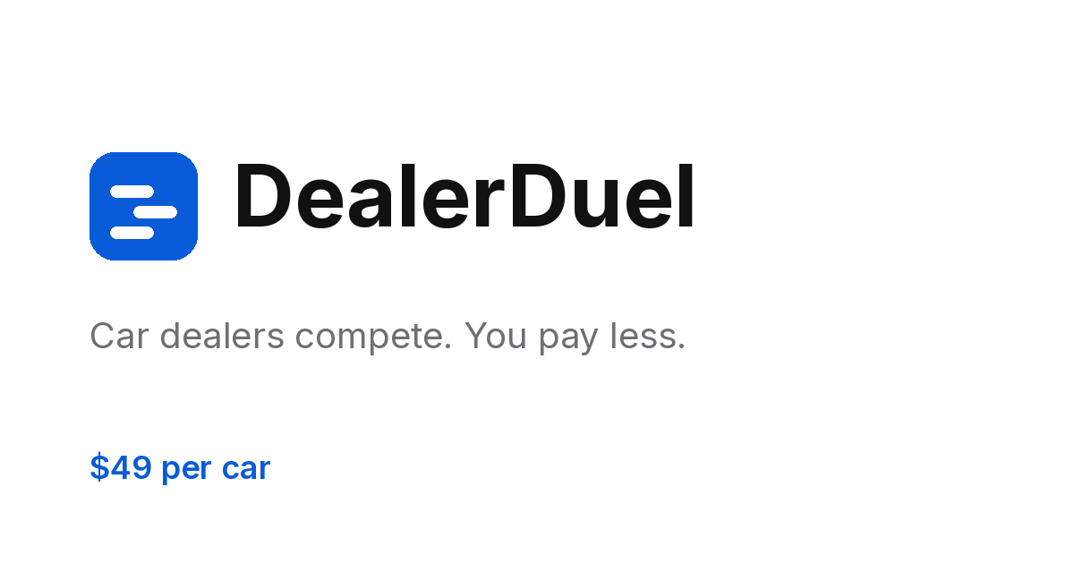DealerDuel: dealers compete for your car