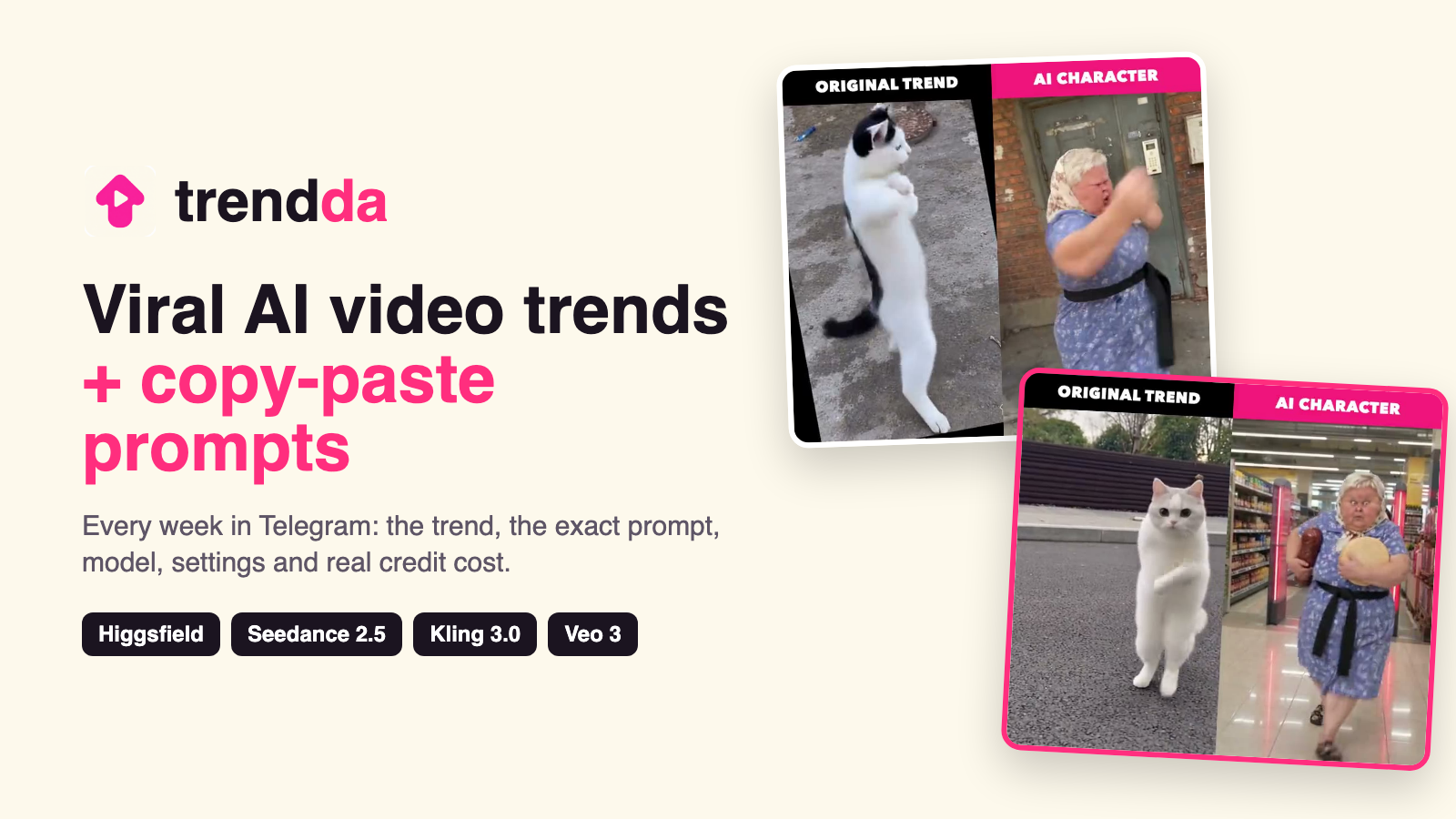 Trendda: Viral AI Video Trends + Prompts (Telegram)