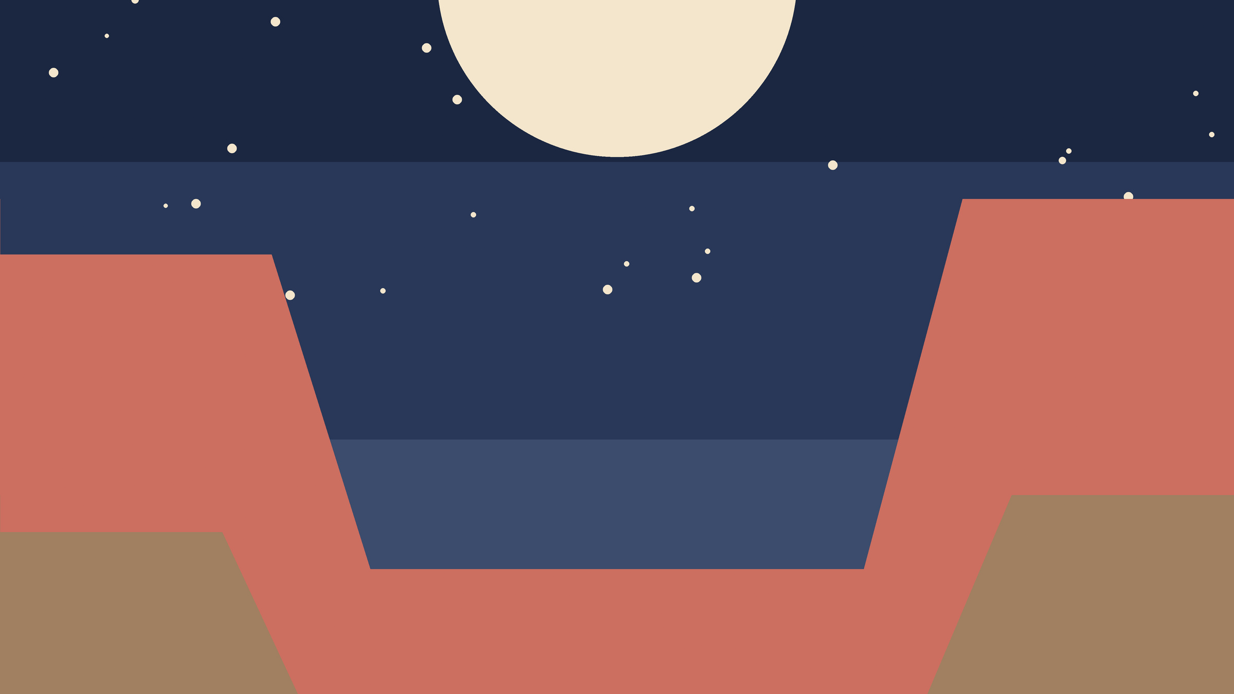 Canyon Full Moon – Printable Poster (Digital Download)