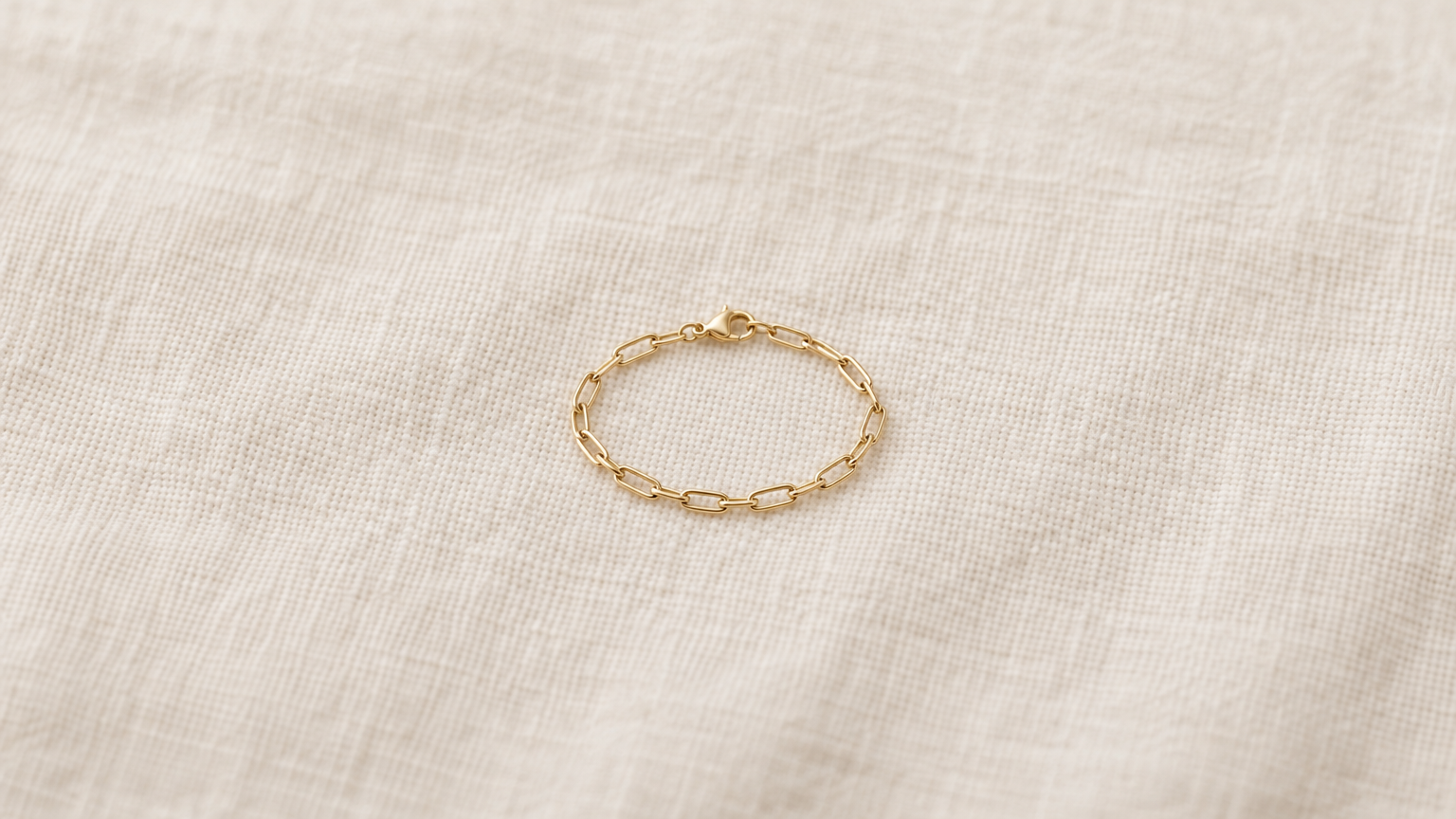 Gold-Filled Paperclip Bracelet