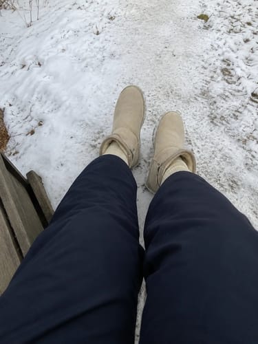 Customer photo review of Snug Boot - Non-slip & waterproof winter barefoot shoe (Unisex)
