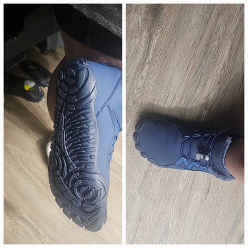 Customer photo review of Carter Pro - Non-slip & universal winter barefoot shoe (BOGO)