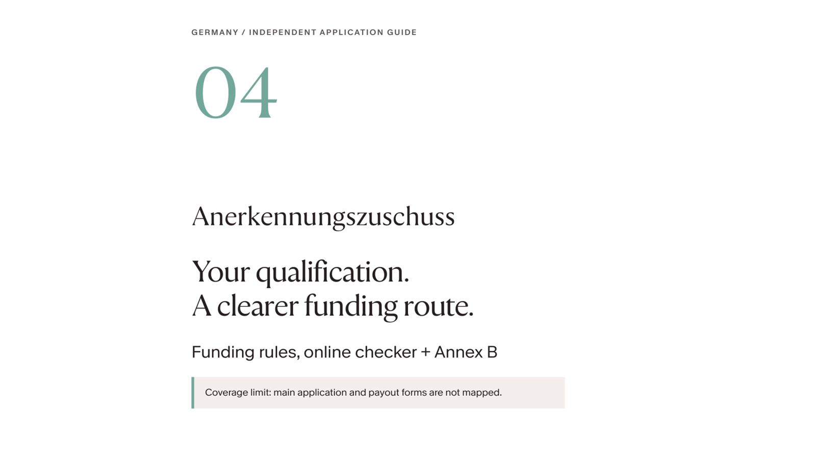 Anerkennungszuschuss: funding rules + Annex B (EN/AR)