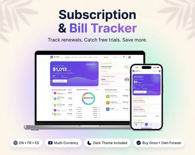 Subscription & Bill Tracker