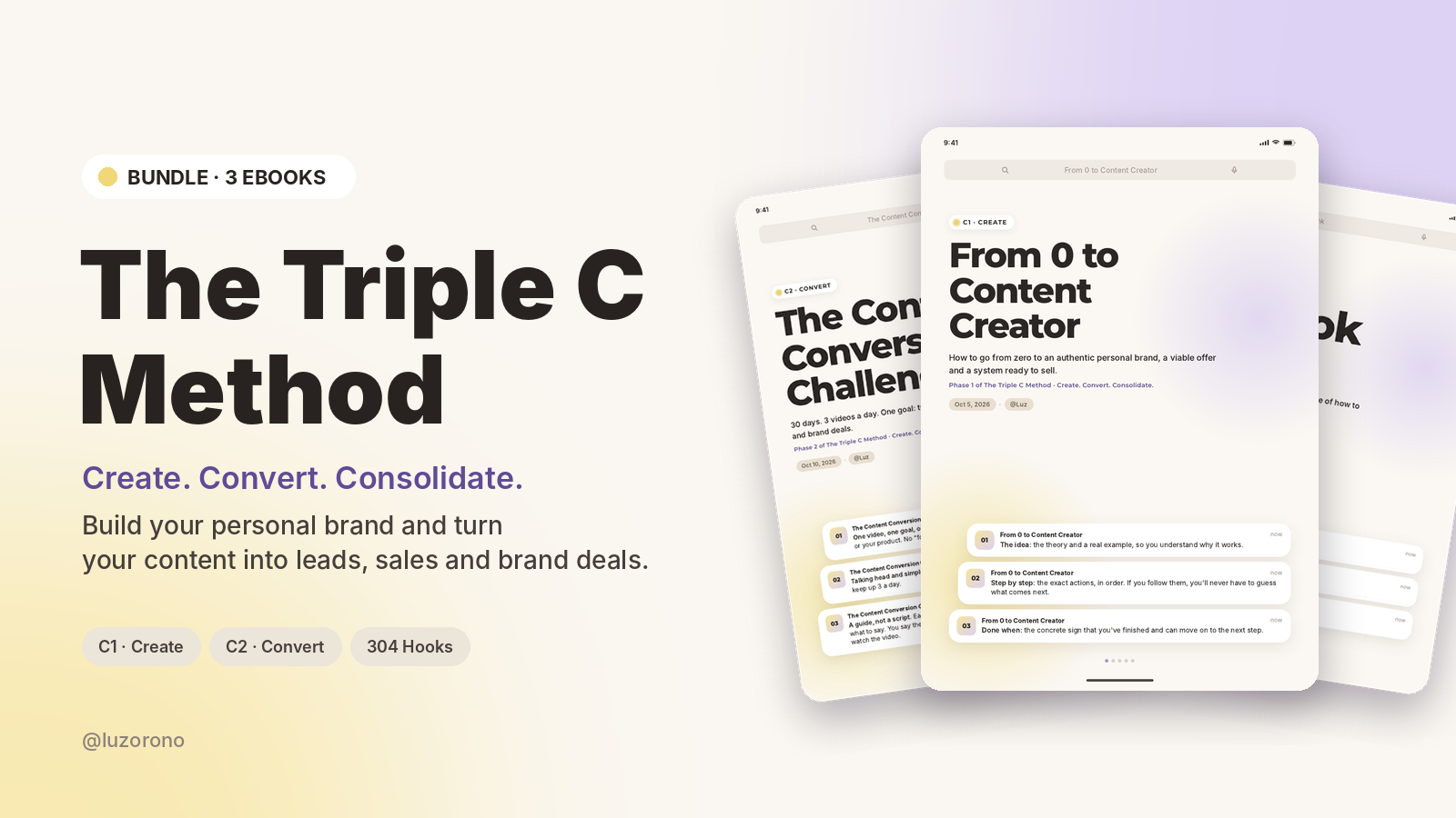 The Triple C Method: 3-Ebook Bundle