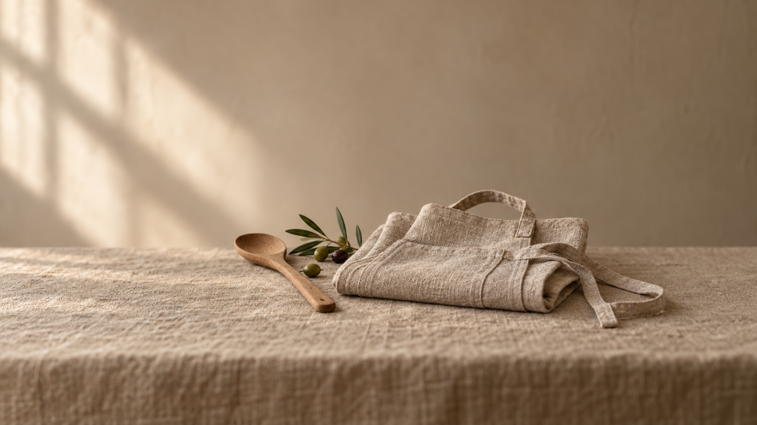 Linen Row Cross-Back Apron