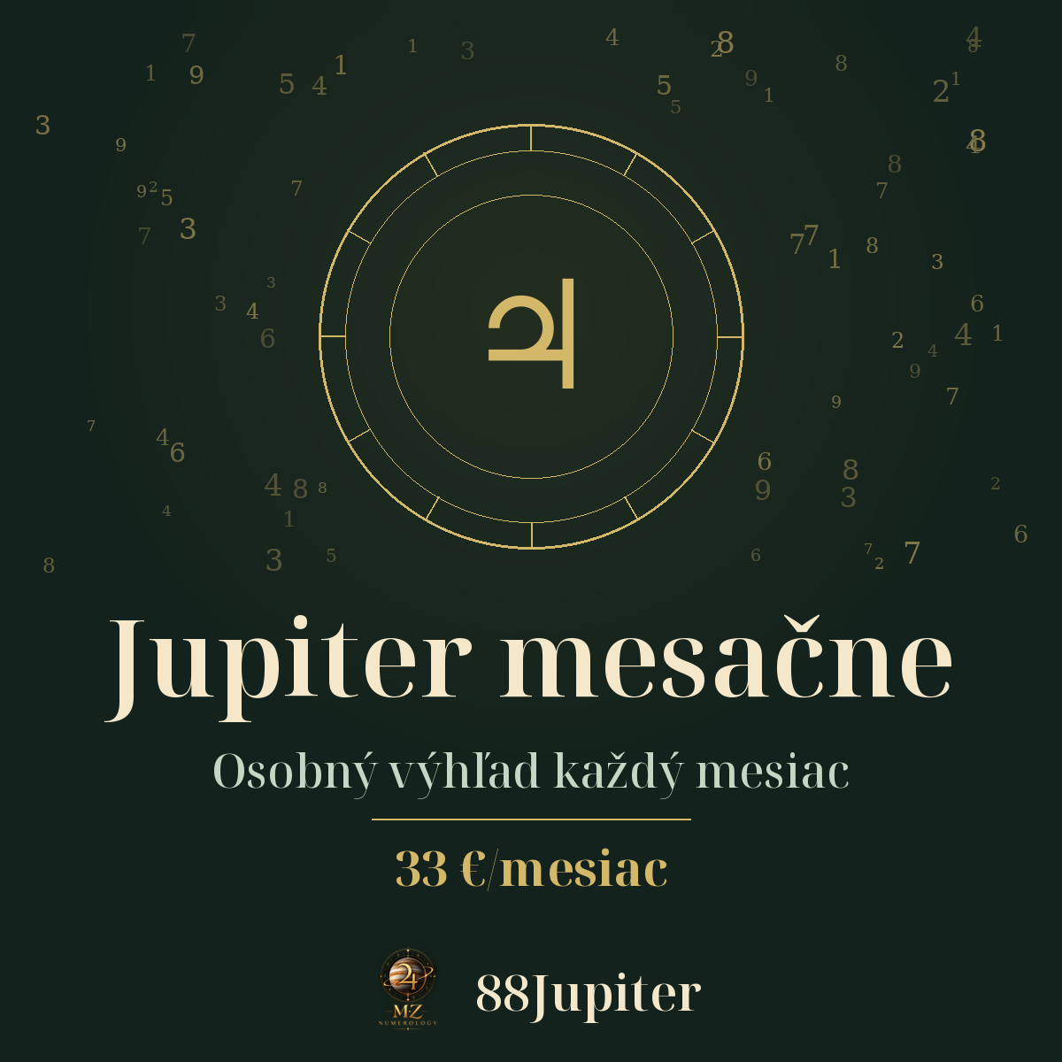 Jupiter mesačne