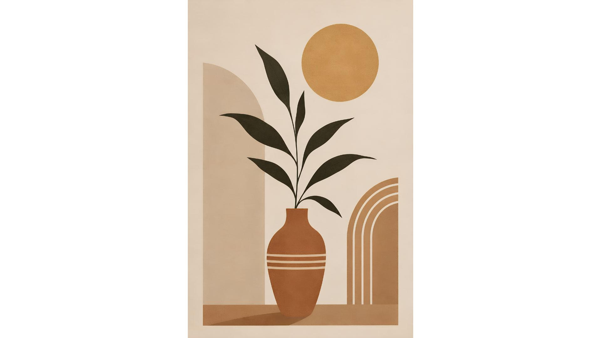 Boho Terracotta Botanical Wall Art