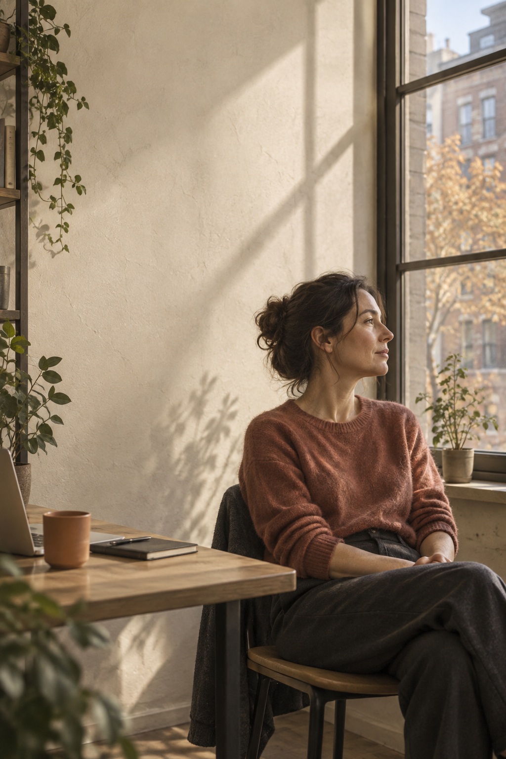 Employed Caregivers Taking Five Minutes for Themselves Before Everything Is Done