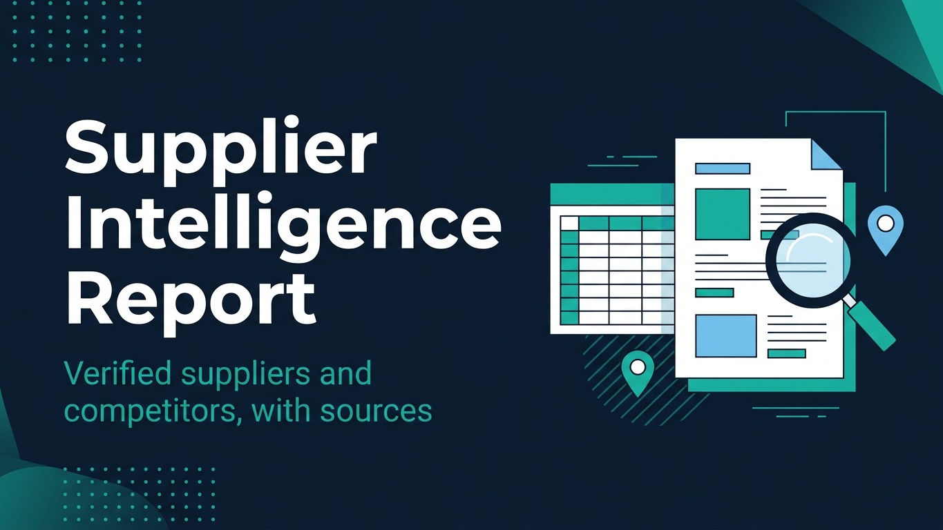 Supplier Intelligence Report