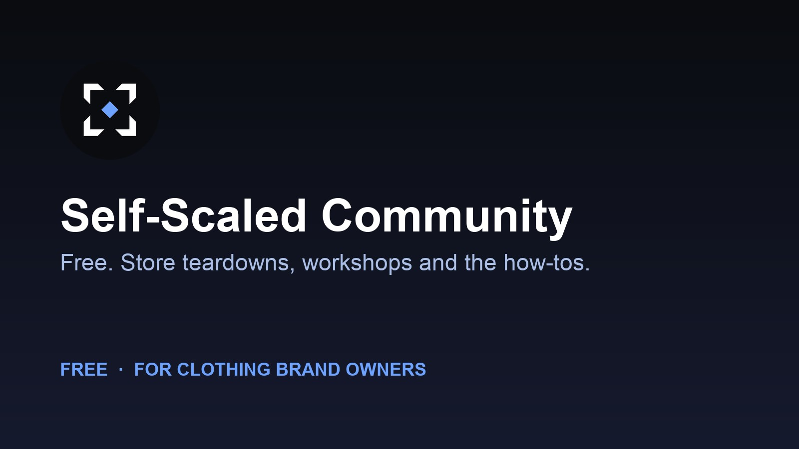 Self-Scaled Community