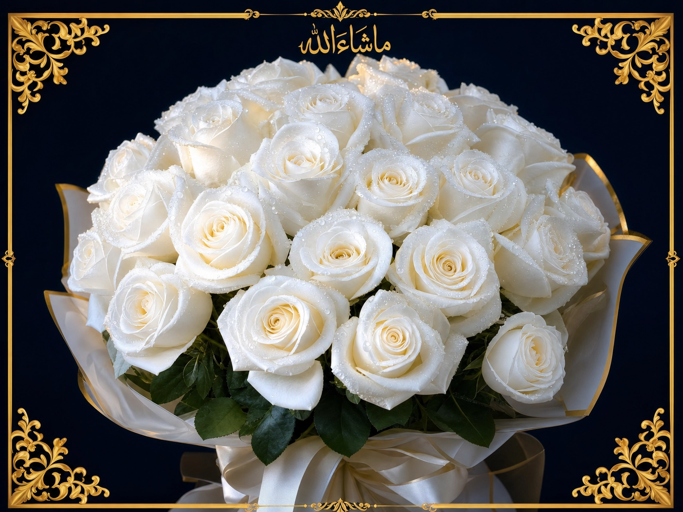 الورد الأبيض الناصع