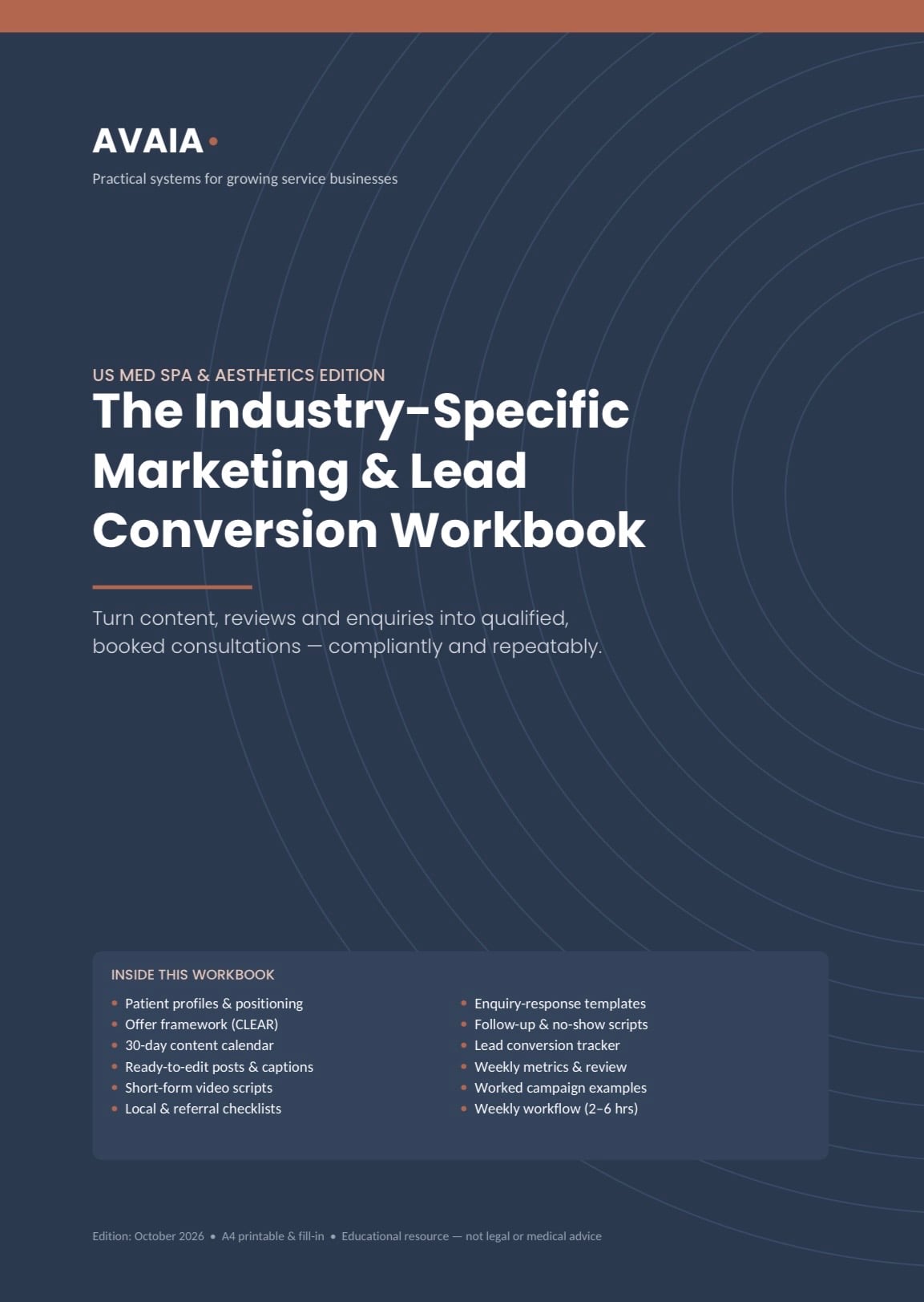 Med Spa Marketing & Lead Conversion Workbook