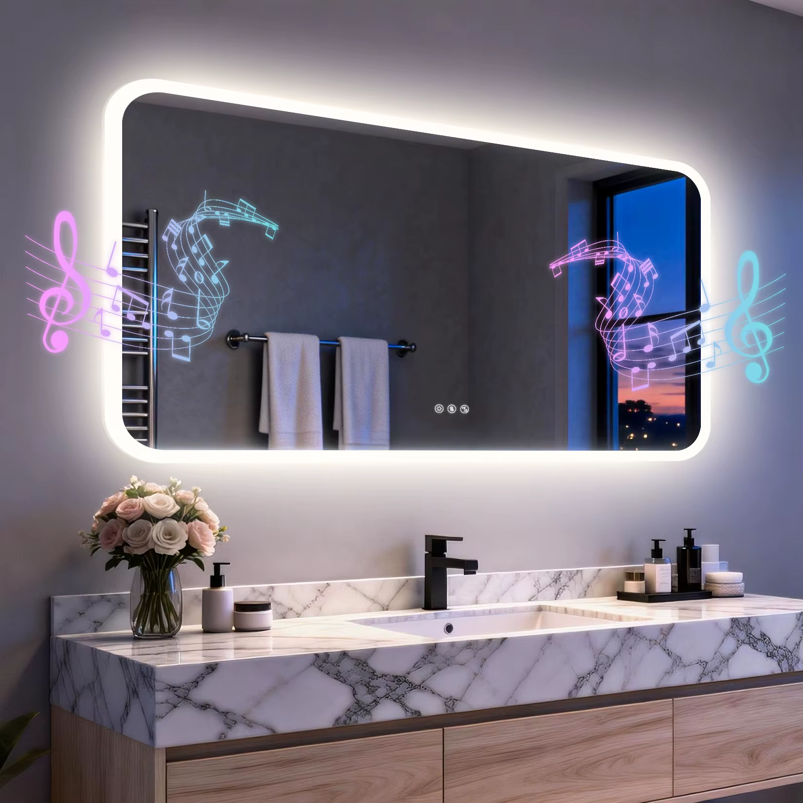 LED Bluetooth Bathroom Mirror