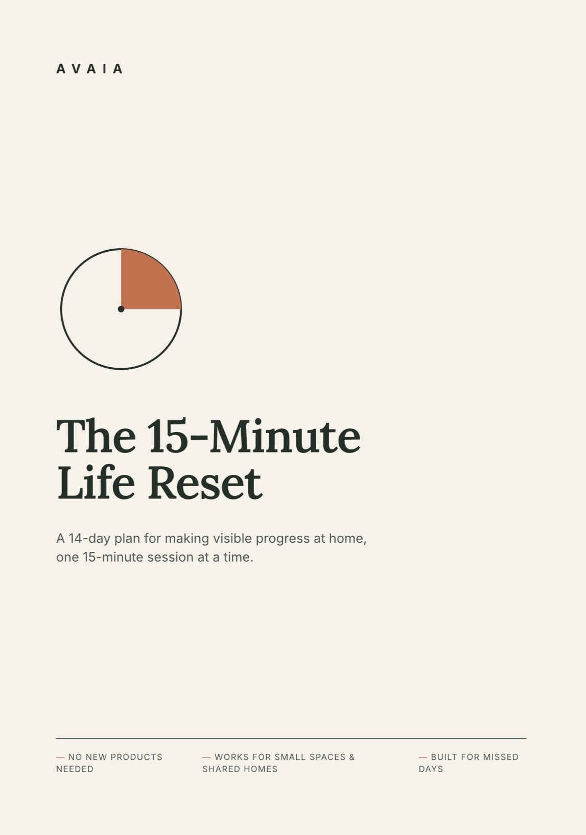 The 15-Minute Life Reset: 14-Day Home Workbook