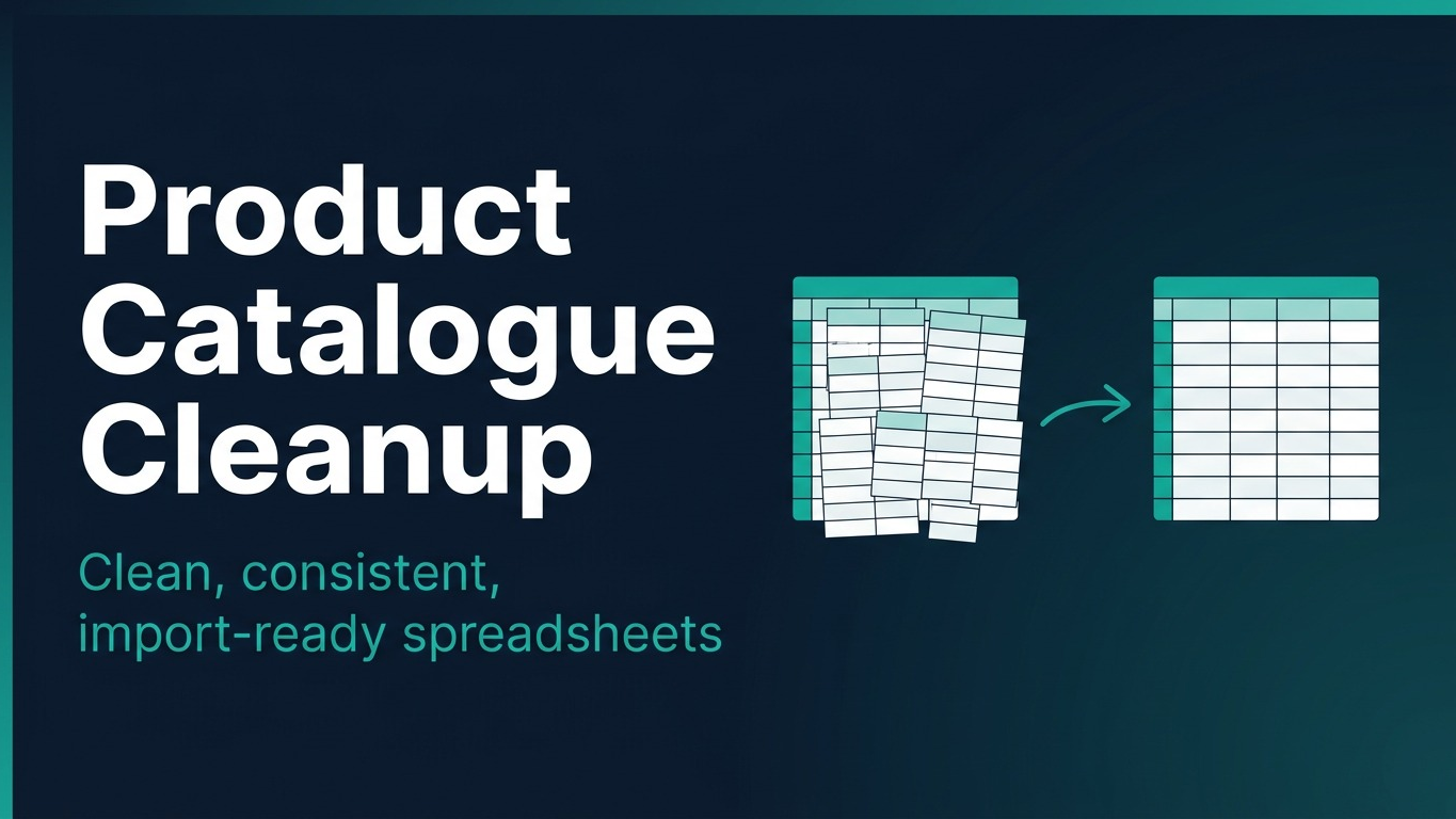 Product Catalogue Cleanup (up to 1,000 rows)