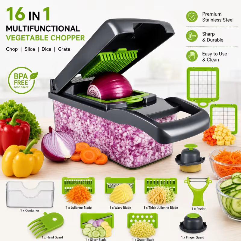 16-in-1 Kitchen Vegetable Chopper