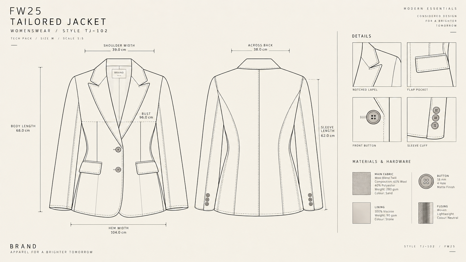 Fashion Designer Production Tech Pack Suite