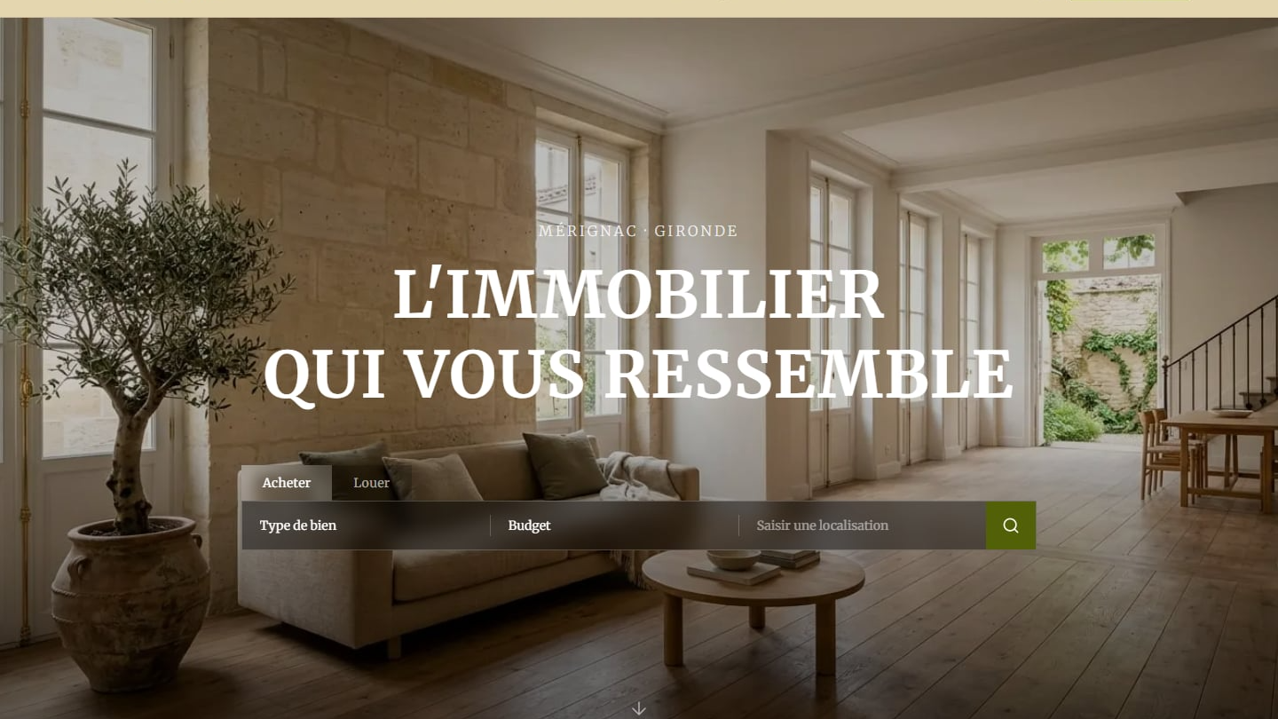 Maison Garonne — site d'agence immobilière clé en main