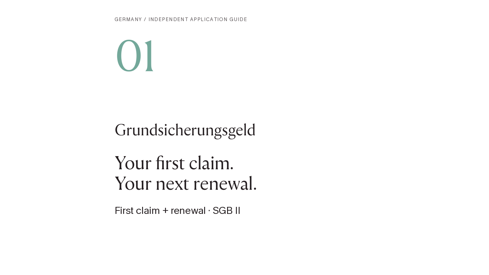 Grundsicherungsgeld: first claim + renewal (EN/AR)