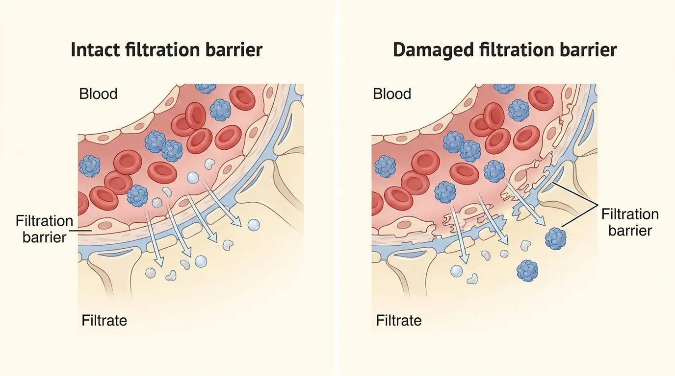 Illustration of the kidney filtration barrier