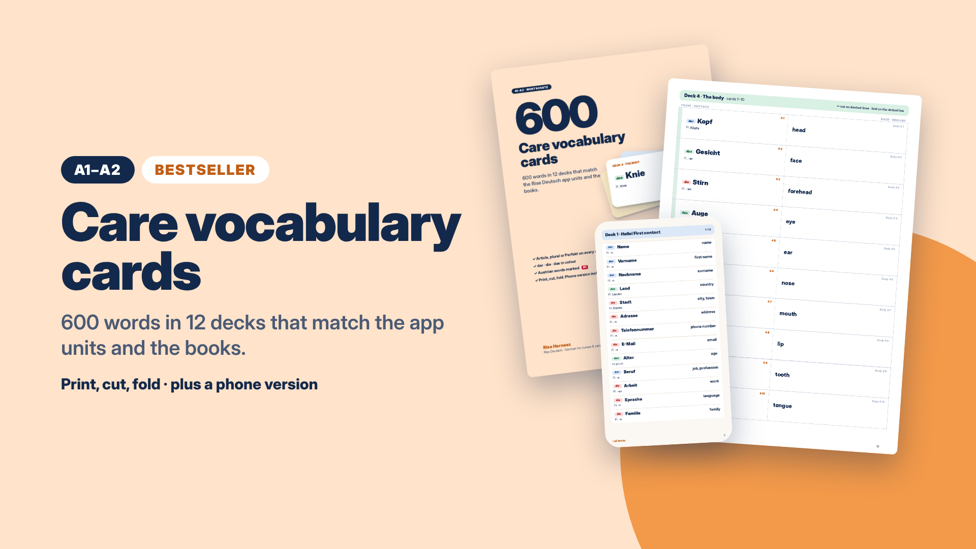 600 Healthcare German Flashcard Decks