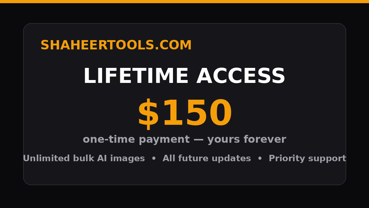 Bulk image Lifetime Access