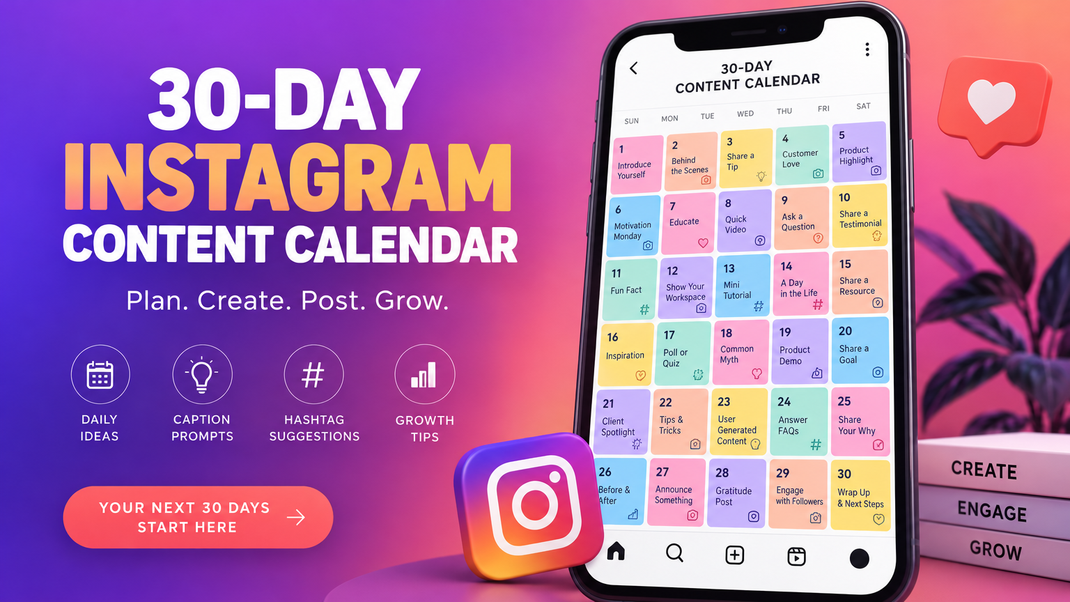 30-Day Instagram Content Calendar
