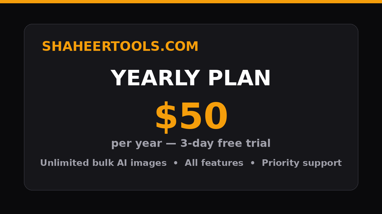 Bulk image Yearly Subscription