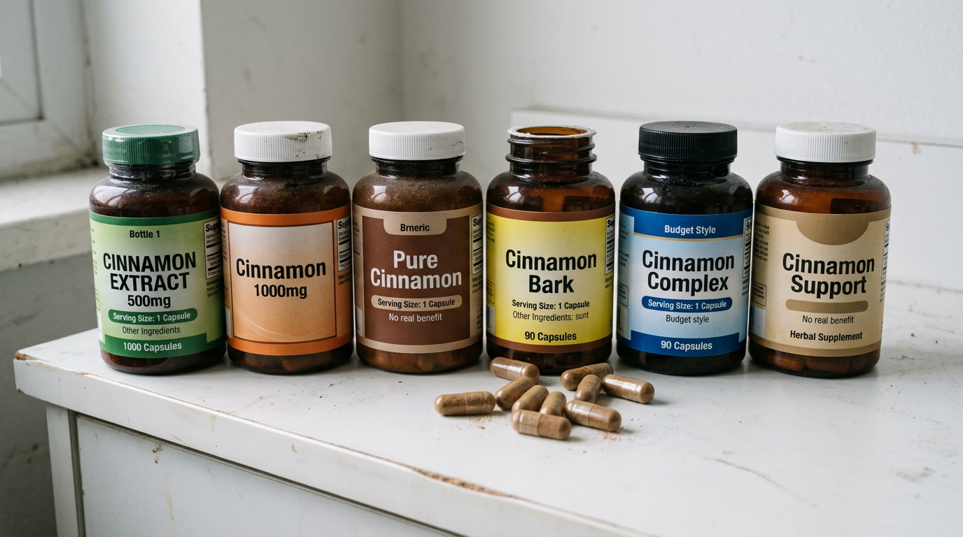 A comparison of cinnamon supplement formats.