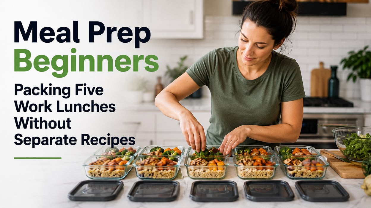 Meal Prep Beginners Packing Five Work Lunches Without Separate Recipes