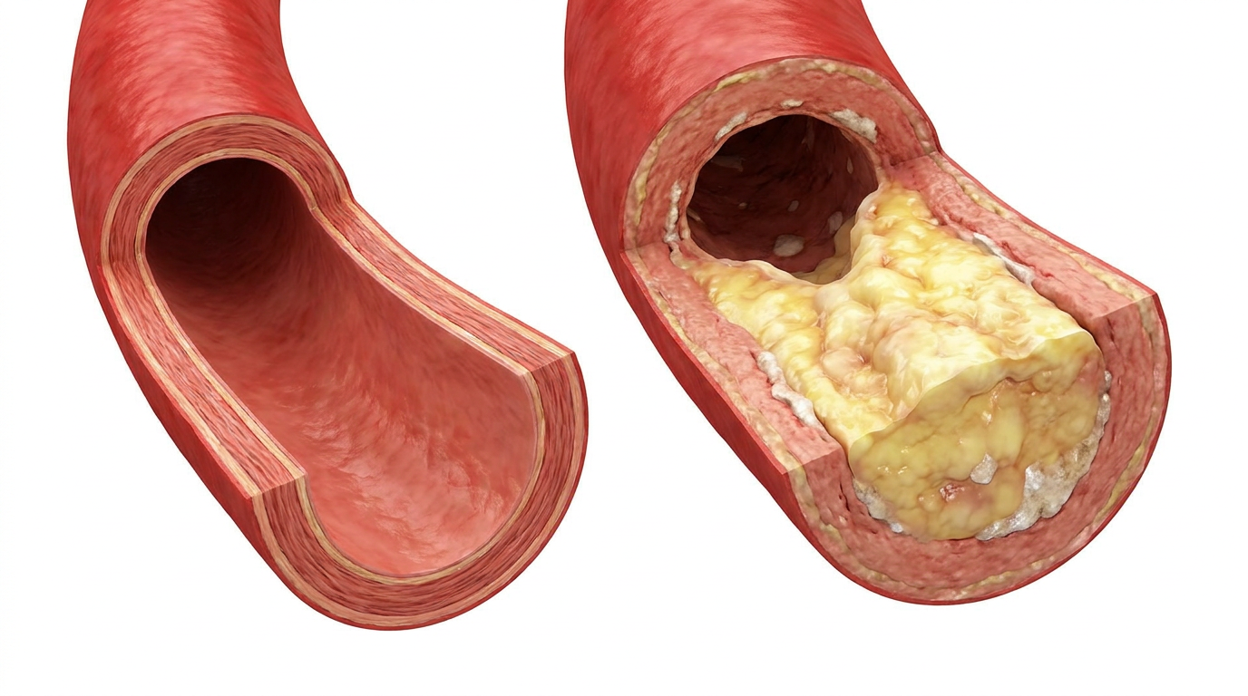 Healthy vs damaged artery