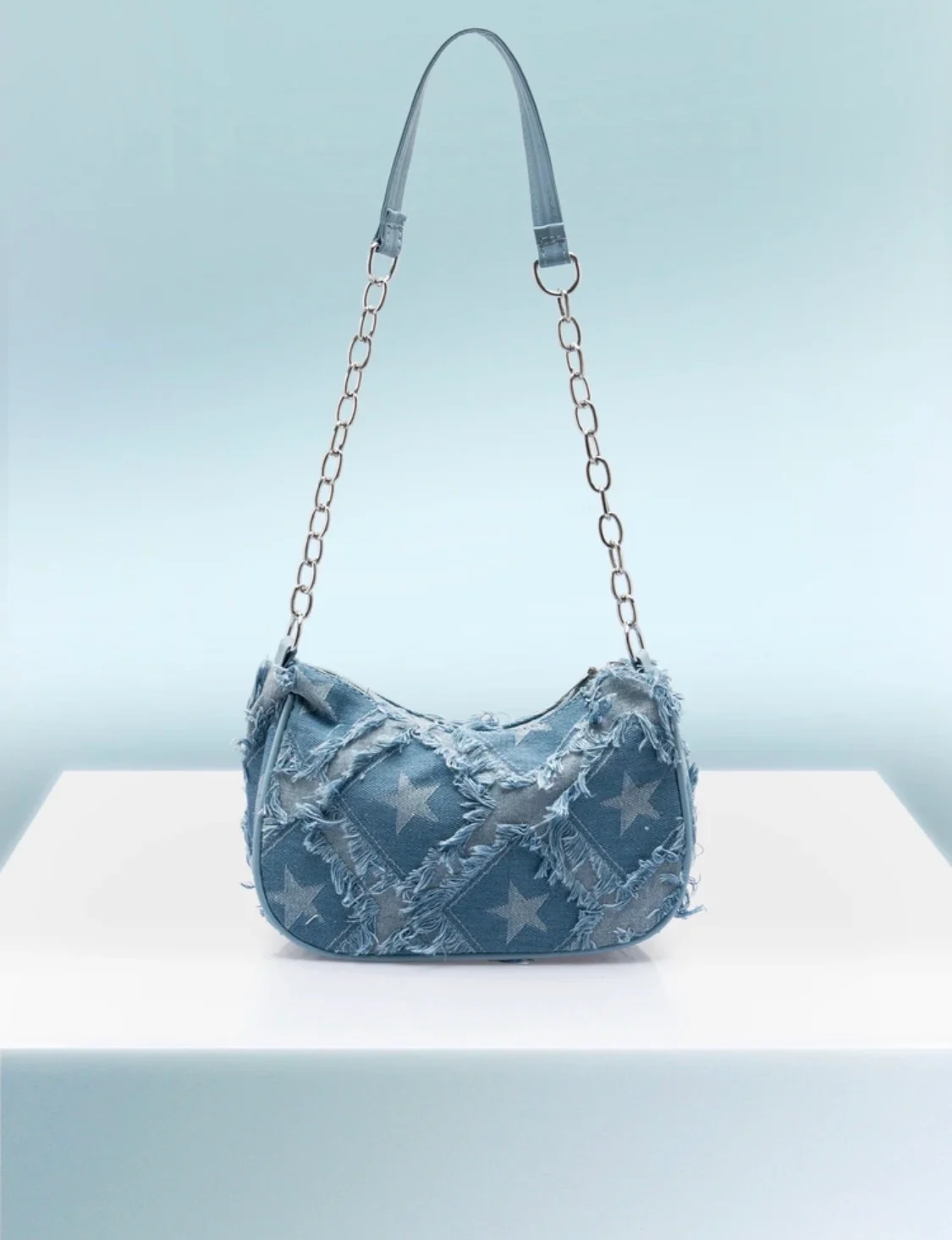 Sac denim étoiles