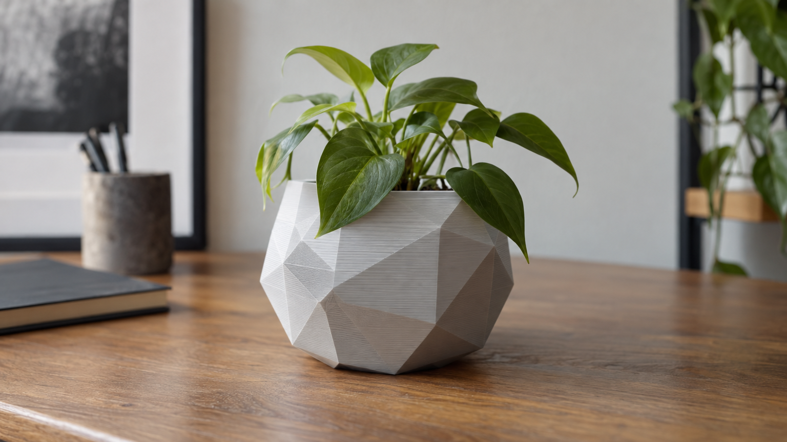 Faceted Planter — Print-Ready STL