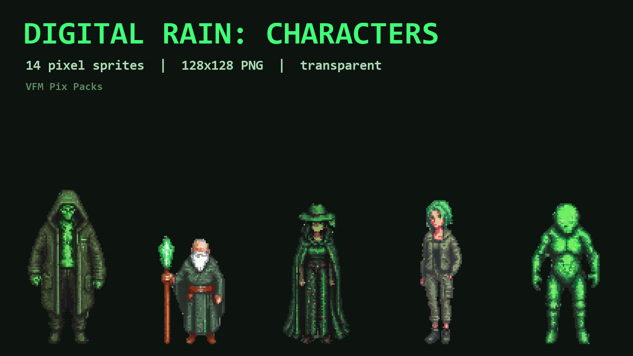 Digital Rain: Characters