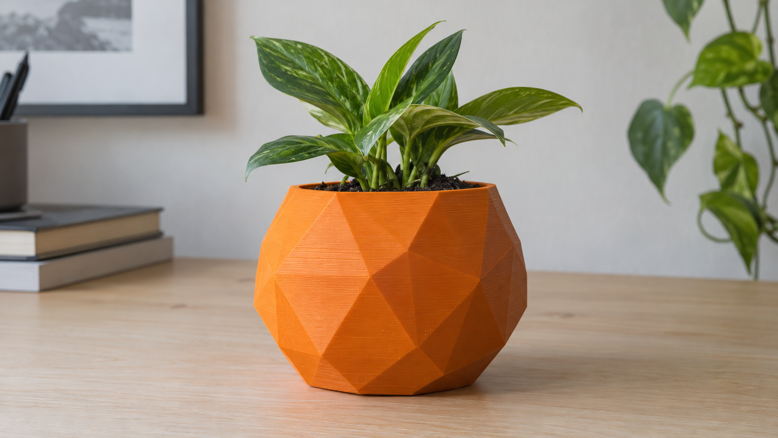 Faceted Planter — Print-Ready STL