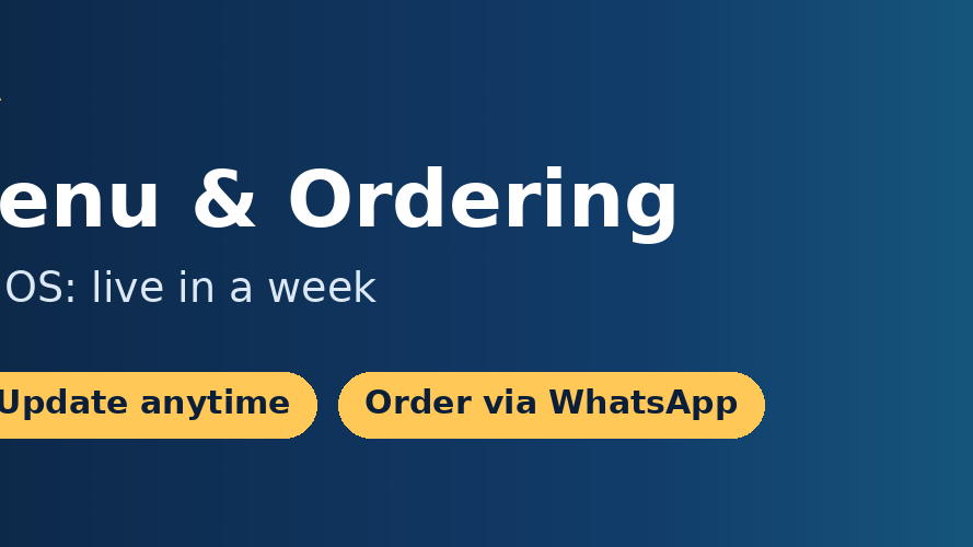 SATNOA Restaurant OS — QR Menu & Ordering