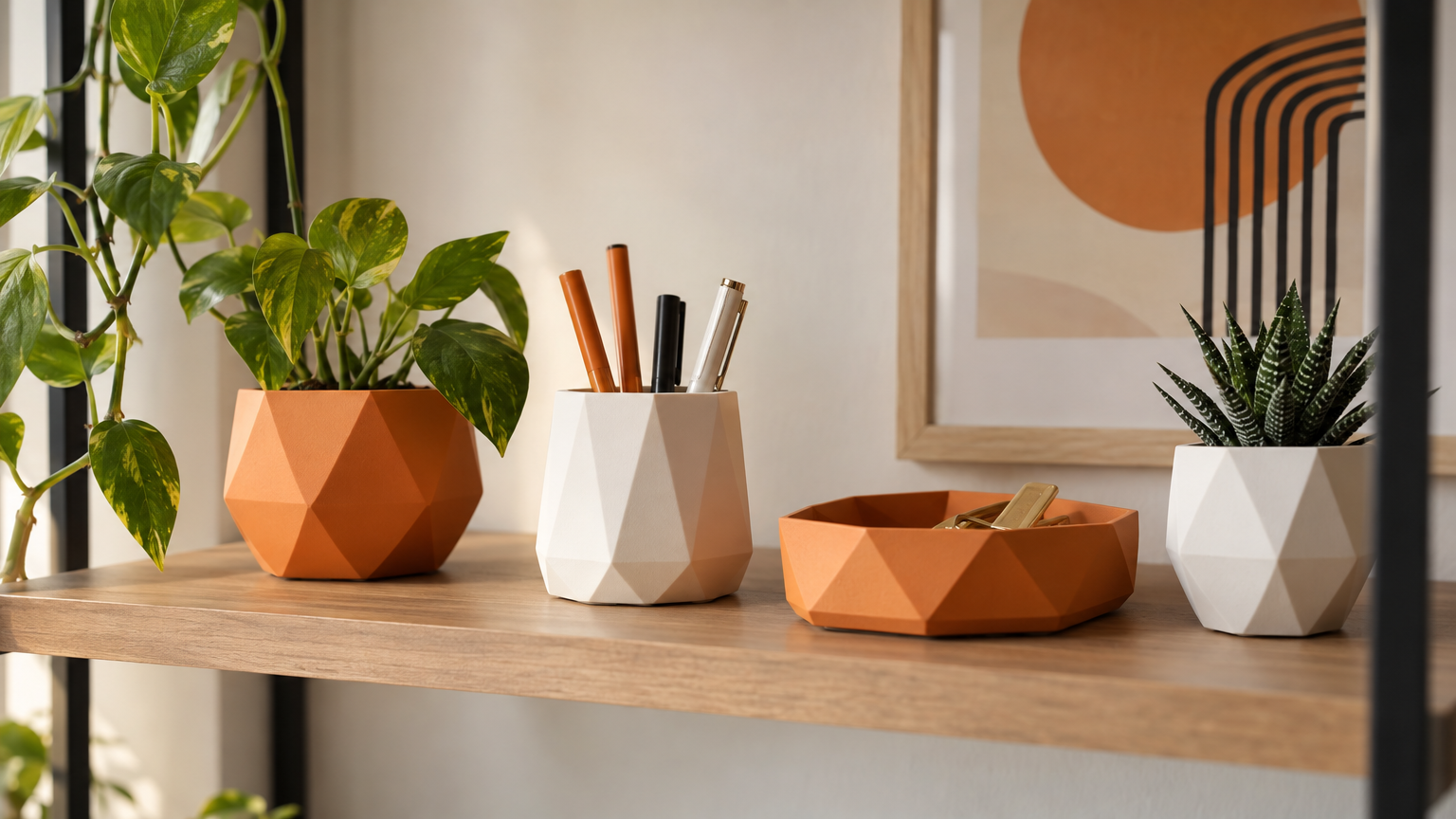 Geometric Desk Decor STL Pack