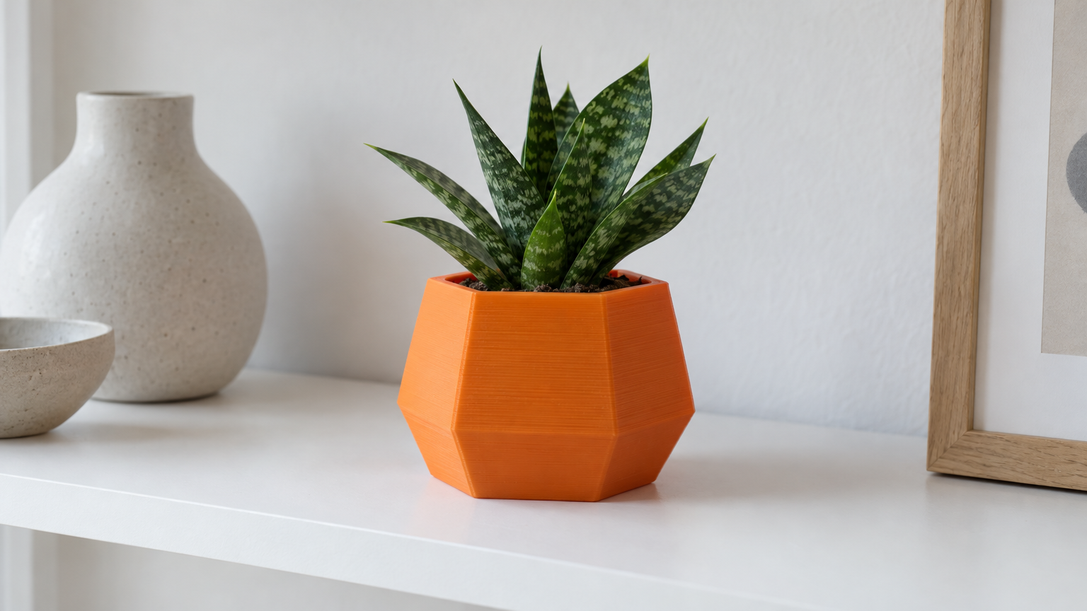 Hex Desk Planter, Print-Ready STL