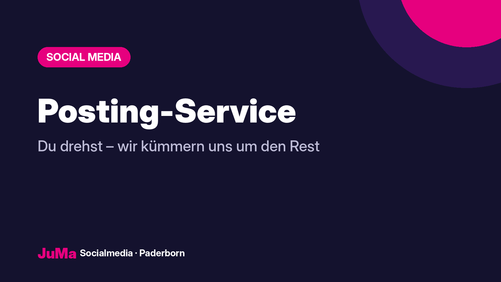 Posting-Service (du lieferst Videos, wir posten)