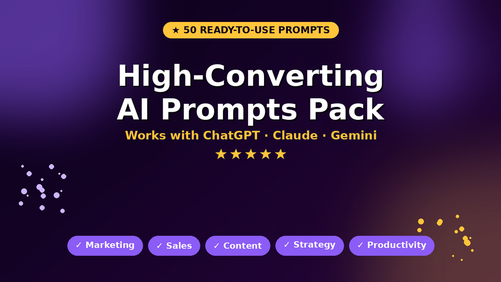 AI Prompt Starter Pack — 50 Ready-to-Use Prompts