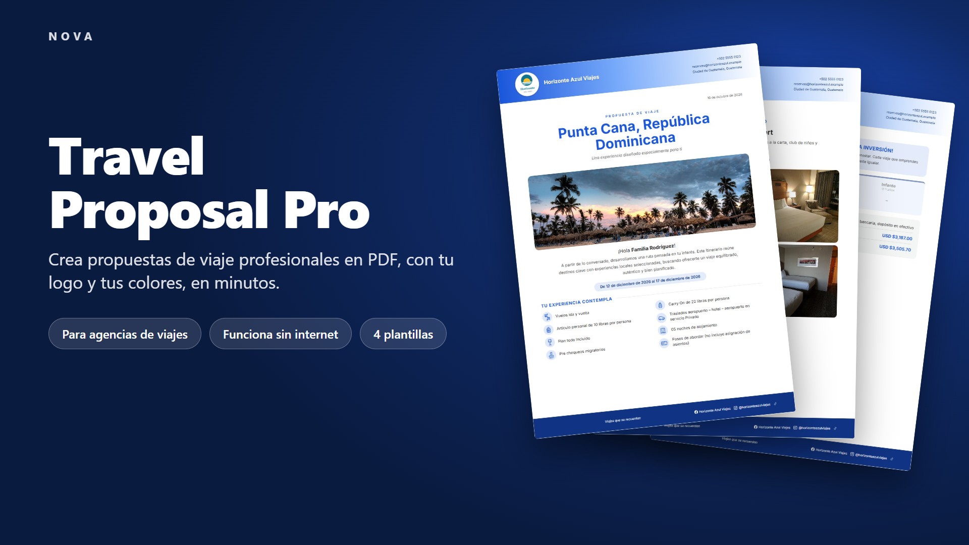 Travel Proposal Pro — Propuestas de viaje en PDF para agencias