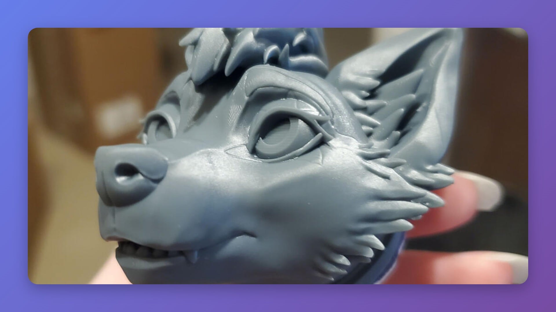 Custom Resin Fursona Head Sculpt