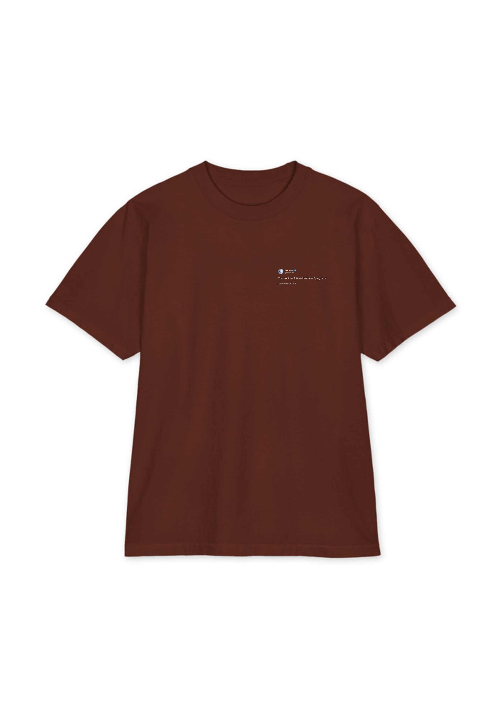Flying Cars Tee — Brown