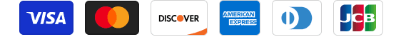 Visa, Mastercard, Discover, American Express, Diners Club, JCB