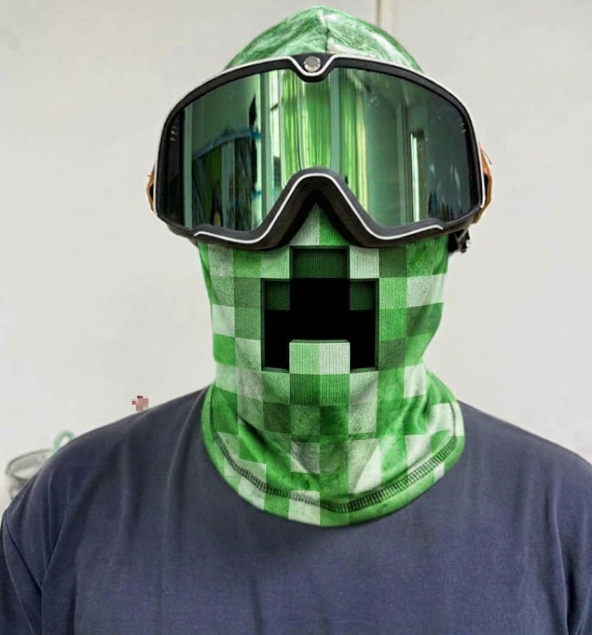 Pixel Green Goggle Balaclava